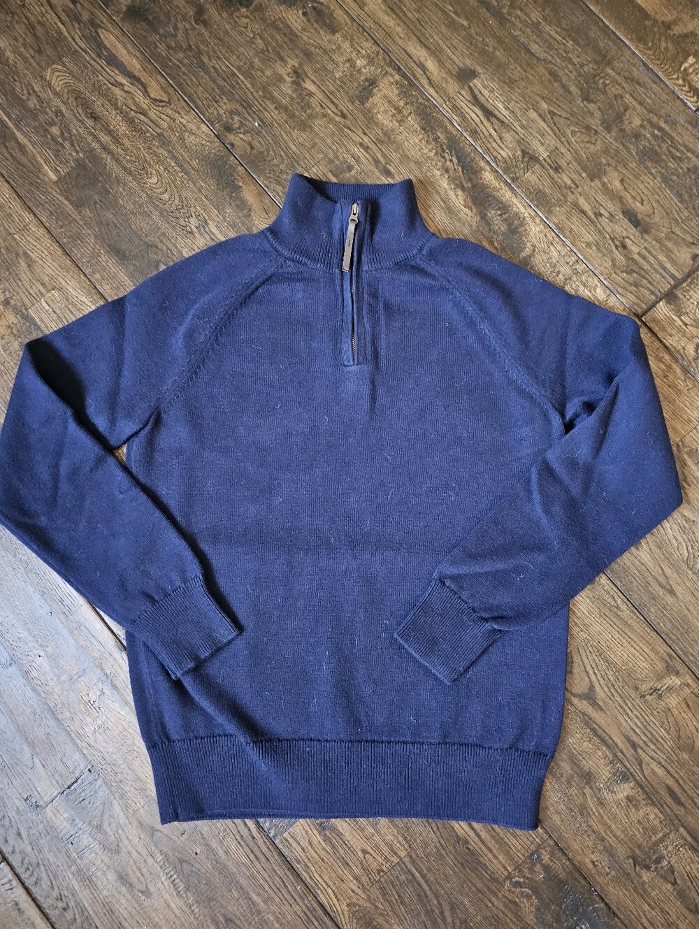 CREWCUTS BOYS NAVY 3/4 ZIP SWEATER SIZE 14 CASHMERE AND COTTON